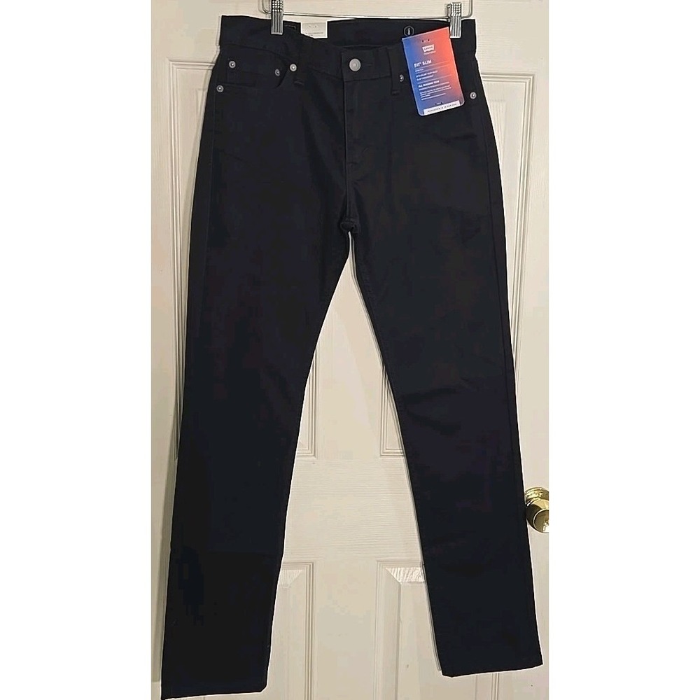 Levi's 511 Slim Pants 29x32 Blue Sits Below Waist Mens Stretch NEW